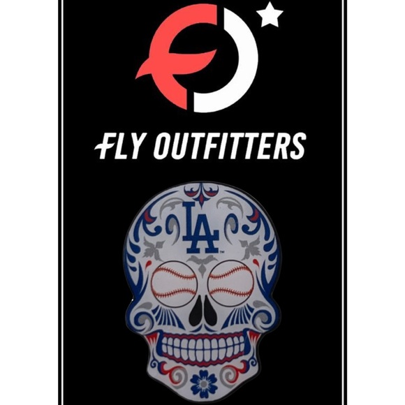 LA Dodgers Sugar Skull Label Pin - Picture 2 of 2